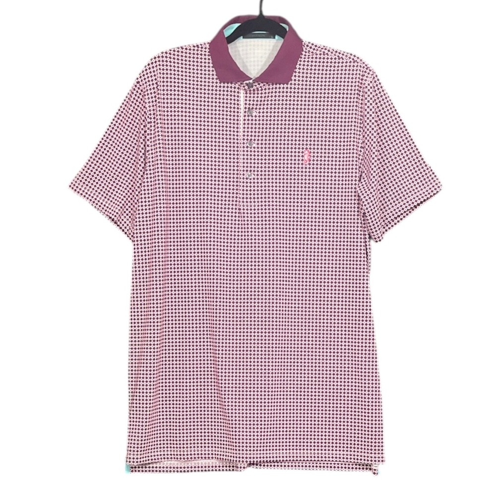 Greyson Golf Polo Shirt Mens Large Geometric Seahorse Stretch Outdoor Preppy